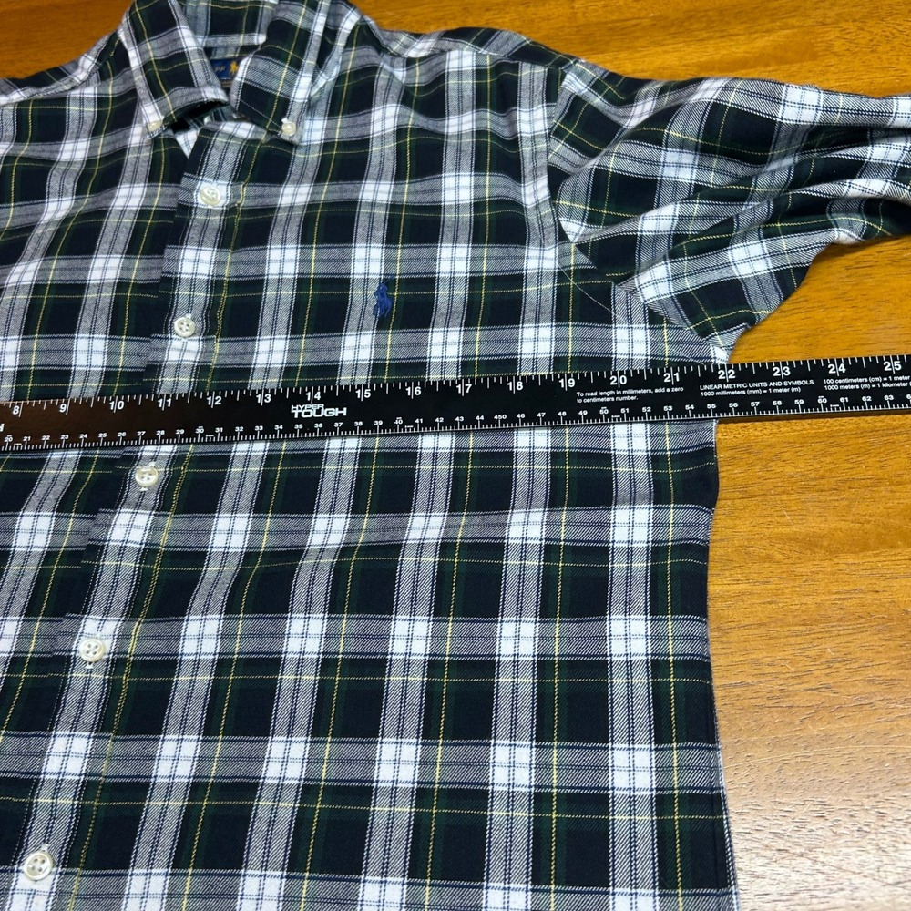 Ralph Lauren Mens Classic Fit Performance Flannel Plaid Button Down Shirt Navy L - Picture 7 of 10